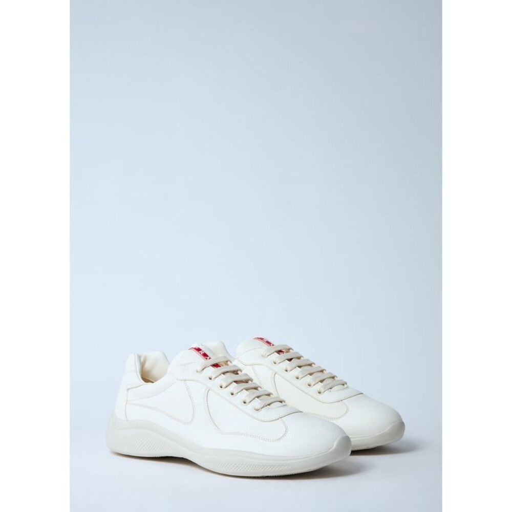 Prada Men Leather Low-Top Sneakers - Picture 2 of 7
